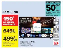 Carrefour SAMSUNG Téléviseur LED 4K offre