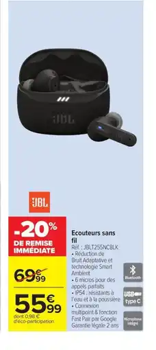 Carrefour JBL Ecouteurs sans offre