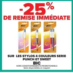 Carrefour BIC Sur les stylos 4 couleurs serie punch et sweet offre