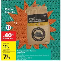 Carrefour CARREFOUR Mélange briquettes et charbon offre
