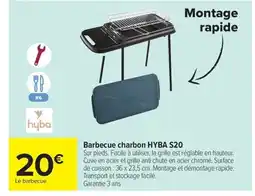 Carrefour HYBA Barbecue charbon s20 offre