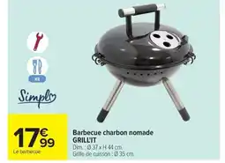 Carrefour SIMPLY Barbecue charbon nomade offre