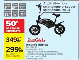 Carrefour URBAN GLIDE Draisienne électrique offre