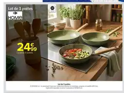 Carrefour HOME Lot de 3 poêles offre