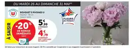 Super U Bouquet 5 pivoines u offre