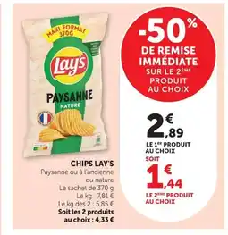 Super U LAY'S Chips offre