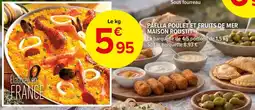 Carrefour Market Paella poulet et fruits de mer maison roustit offre