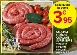 Carrefour Market Saucisse fraîche catalane supérieure offre