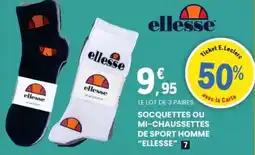 E.Leclerc Socquettes ou mi-chaussettes de sport homme ellesse offre