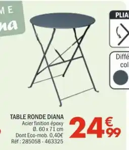 La Foir'Fouille Table ronde diana offre