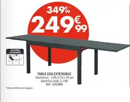La Foir'Fouille Table goa extensible offre