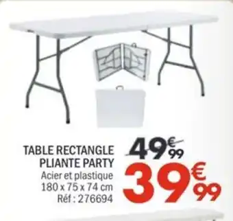 La Foir'Fouille Table rectangle pliante party offre