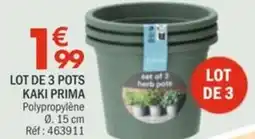 La Foir'Fouille Lot de 3 pots kaki prima offre