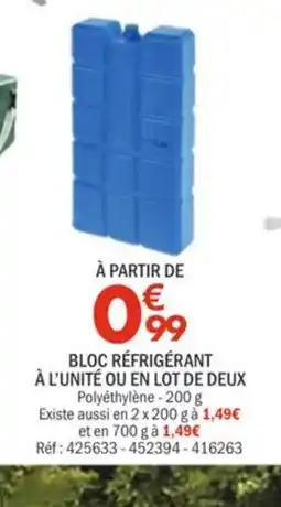 La Foir'Fouille Bloc réfrigérant à l'unité ou en lot de deux offre