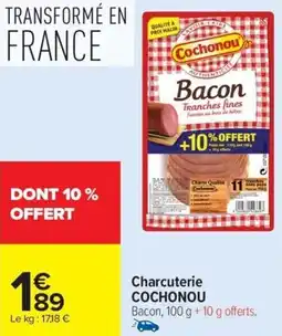 Carrefour Market Charcuterie cochonou offre