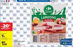 Carrefour Market Lardons carrefour classic' offre