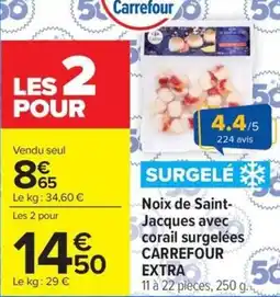 Carrefour Market Noix de saint-jacques avec corail surgelées carrefour extra offre