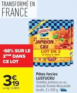 Carrefour Market Pâtes farcies lustucru offre