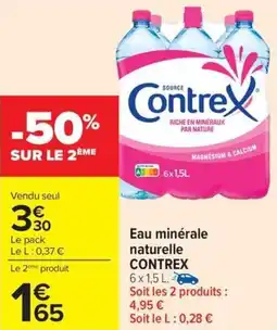 Carrefour Market Eau minérale naturelle contrex offre