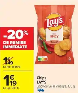 Carrefour Market Chips lay's offre