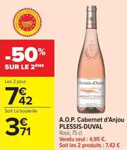 Carrefour Market A.o.p. cabernet d'anjou plessis-duval offre