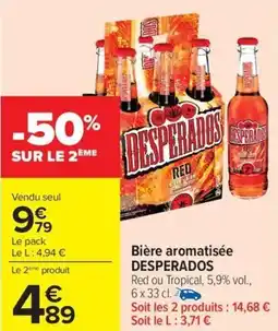 Carrefour Market Bière aromatisée desperados offre