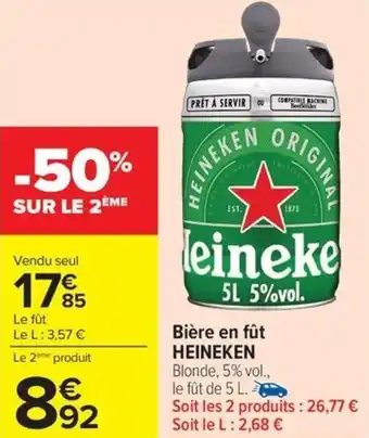 Bière en fût heineken