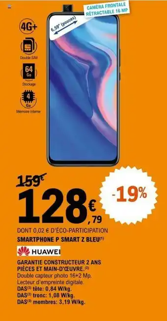 E.Leclerc Smartphone p smart z bleu offre