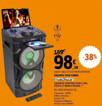 E.Leclerc Enceinte high power offre