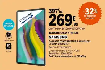 E.Leclerc Tablette galaxy tab S5E offre