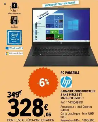E.Leclerc PC portable offre