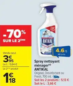Carrefour Market Spray nettoyant ménager antikal offre