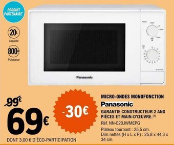 E.Leclerc Micro-ondes monofonction offre