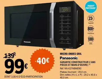 E.Leclerc Micro-ondes gril offre