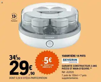 E.Leclerc Yaourtière 14 pots offre