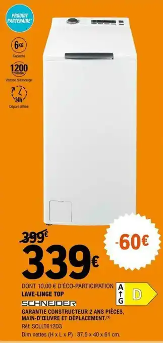 E.Leclerc Lave-linge top offre
