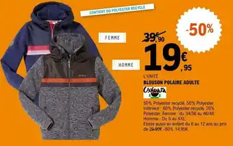 E.Leclerc Blouson polaire adulte offre