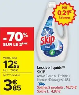 Carrefour Market Lessive liquide skip offre