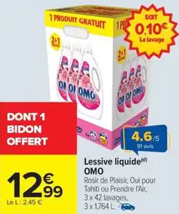 Carrefour Market Lessive liquide omo offre