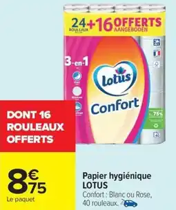 Carrefour Market Papier hygiénique lotus offre