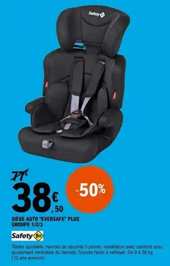 E.Leclerc Siege auto "eversafe" plus groupe offre