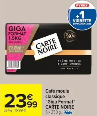 Café moulu classique giga format carte noire