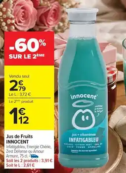 Carrefour Market Jus de fruits innocent offre