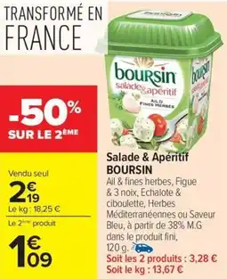 Carrefour Market Salade & apéritif boursin offre