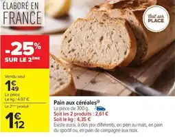 Carrefour Market Pain aux céréales offre