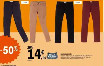 E.Leclerc Pantalon adulte offre