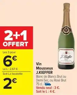 Carrefour Market Vin mousseux j.kieffer offre