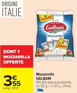 Carrefour Market Mozzarella galbani offre