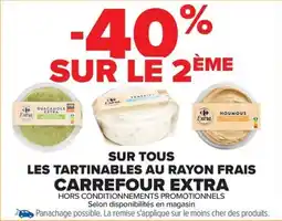 Carrefour Market Sur tous les tartinables au rayon frais carrefour extra offre
