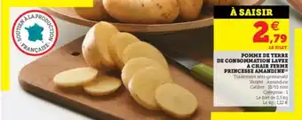 Super U Pomme de terre de consommation lavee offre